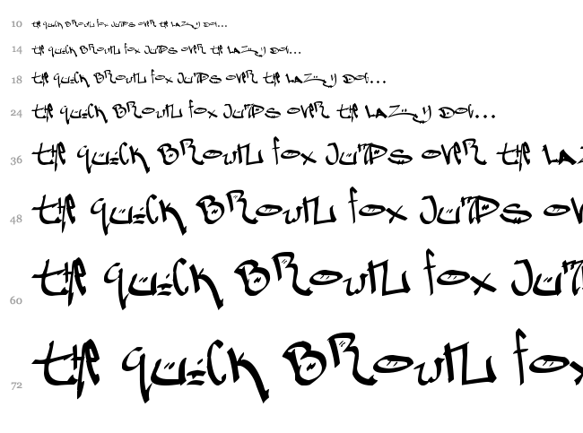 Pauls Graffitti font waterfall